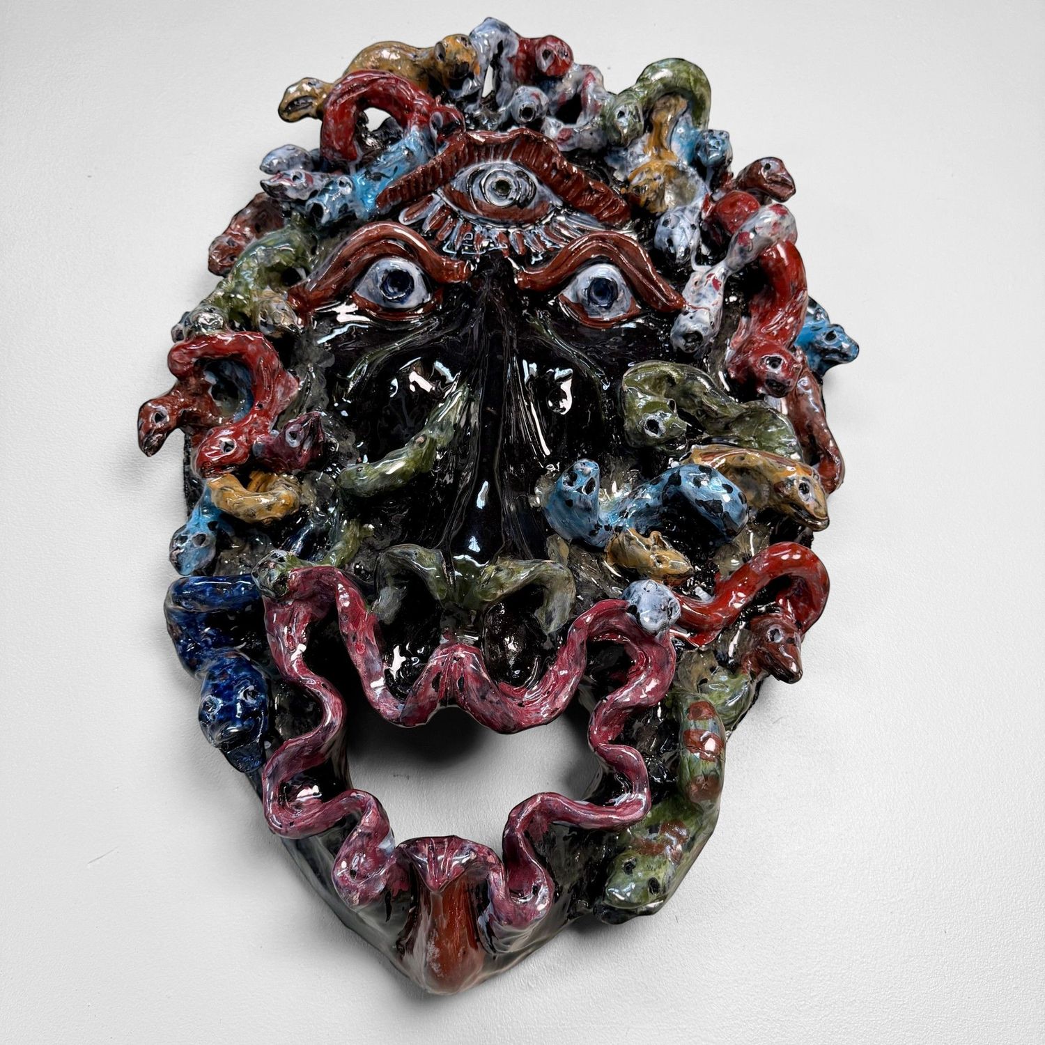 Monumental Apotropaic Mask, Cyclops Medusa, Gennaro Condurso, Italy