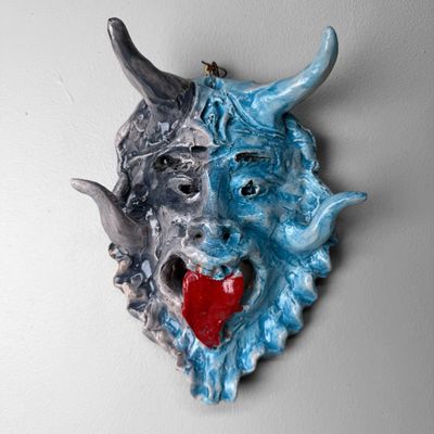 Unique Ceramic Apotropaic Mask, Gennaro Condurso, Italy