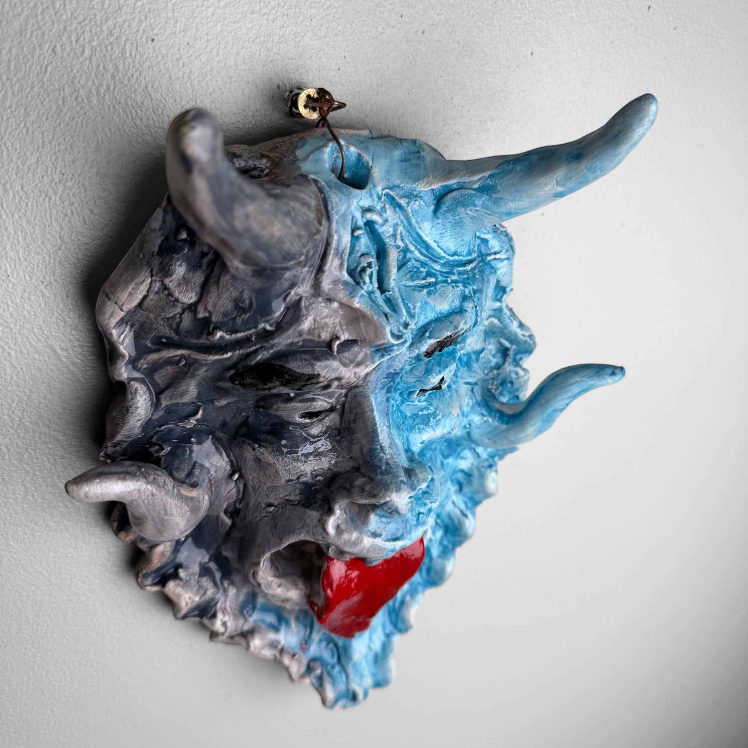 Uniek Keramieken Apotropaïsch Masker, Gennaro Condurso, Italy