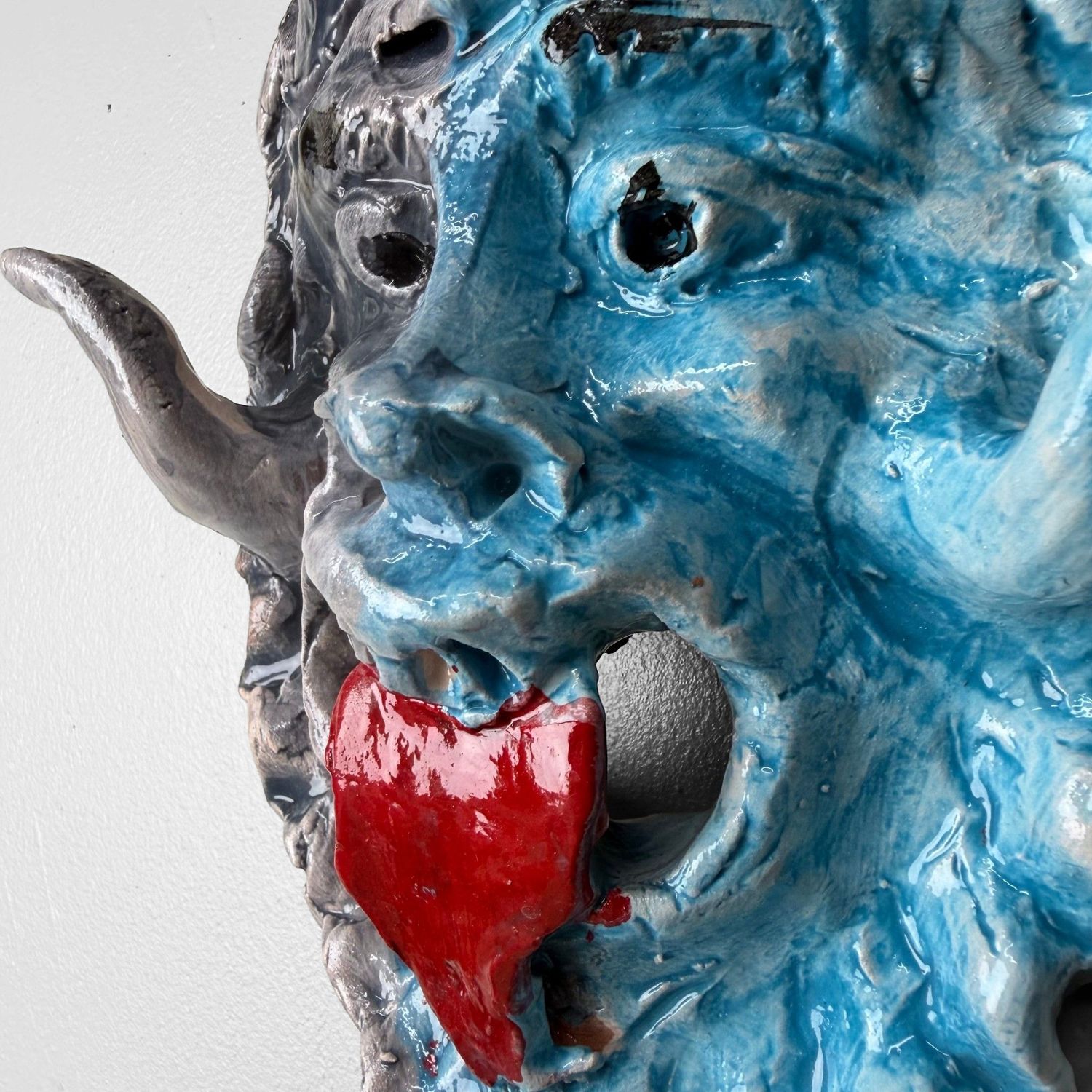 Uniek Keramieken Apotropaïsch Masker, Gennaro Condurso, Italy