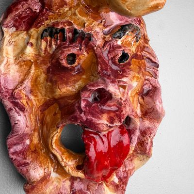 Uniek Keramieken Apotropaïsch Masker, Gennaro Condurso, Italië