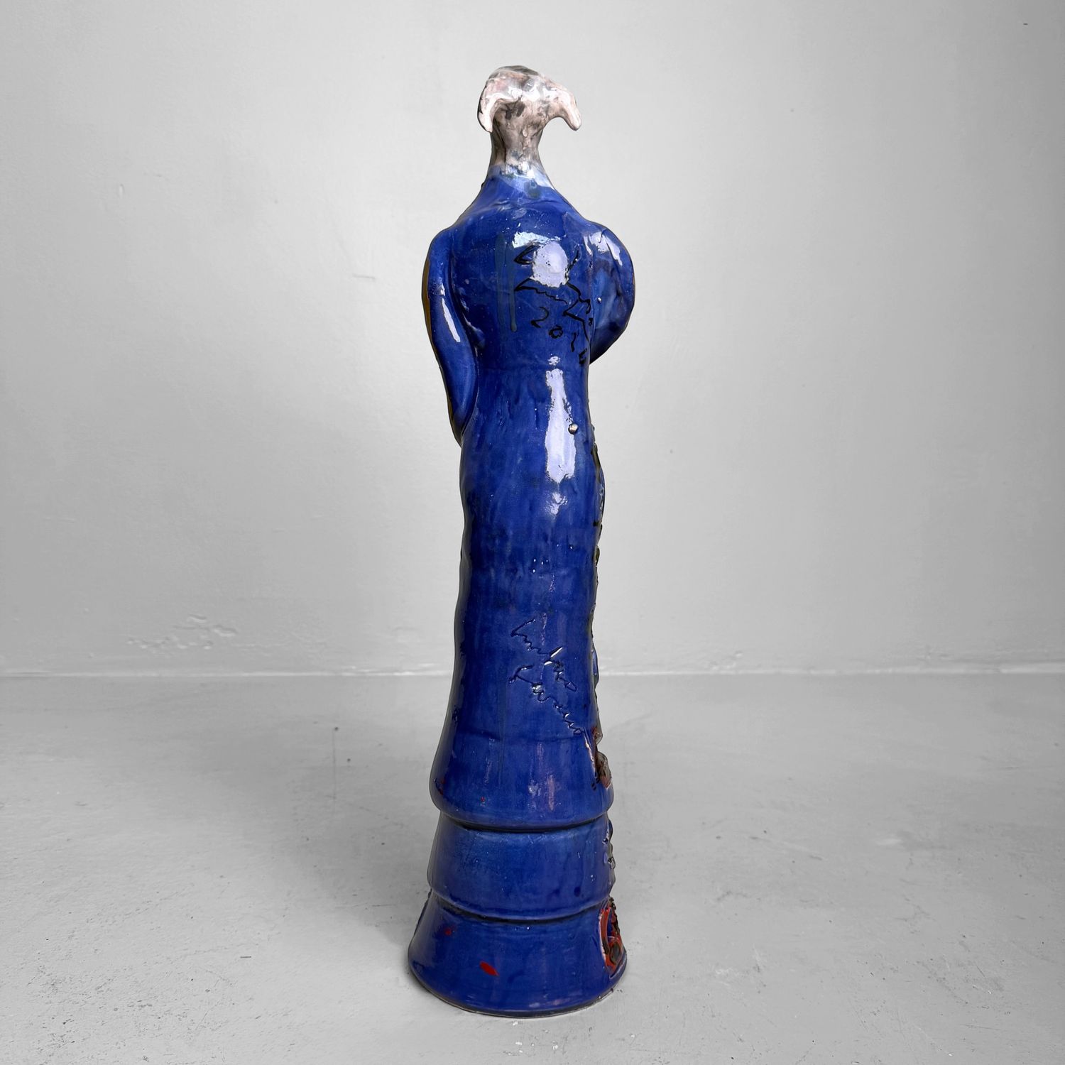 Sculptural Ceramic Mythical Jackal, Gennaro Condurso, Italy