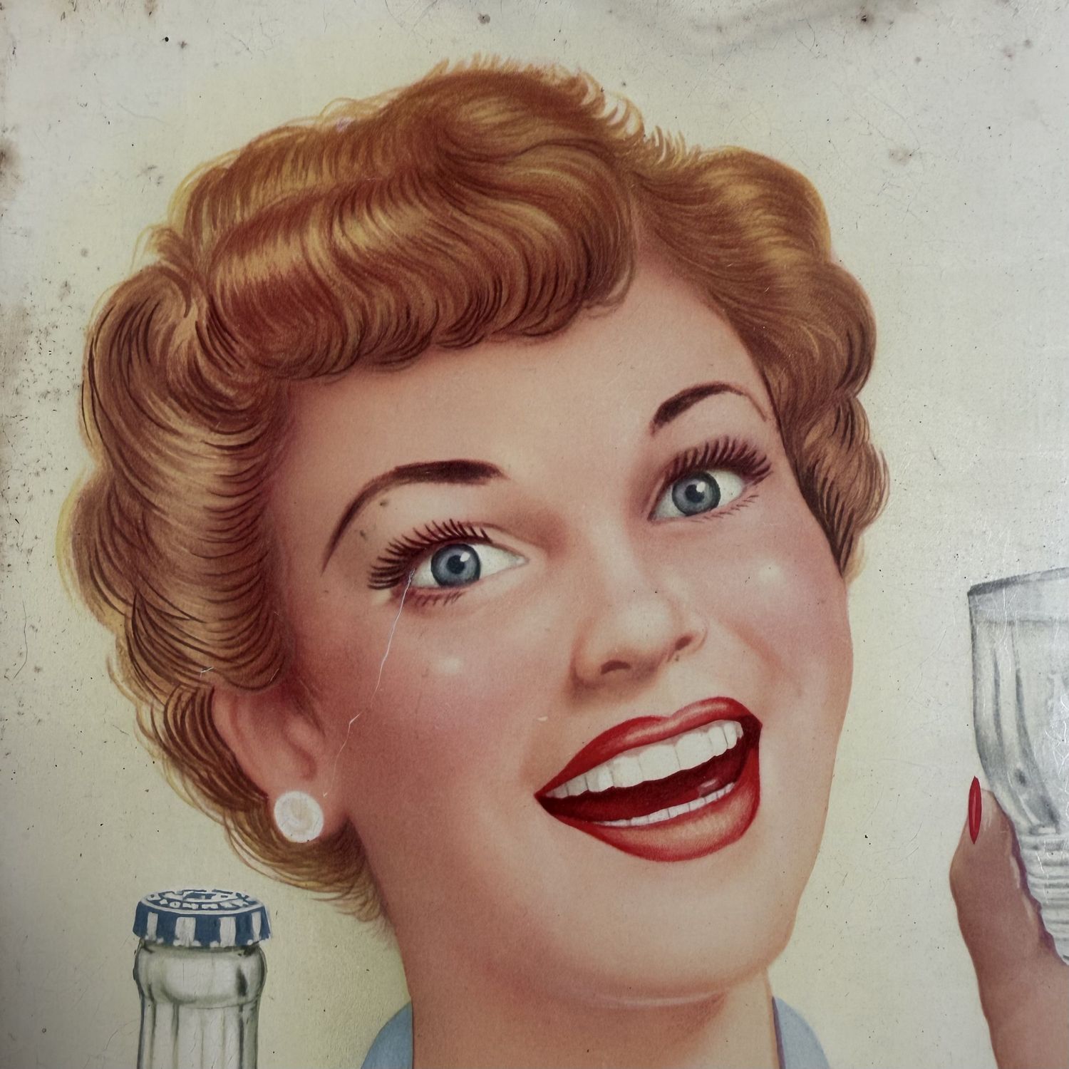 Authentic Metal Advertising Sign Abts Monopole, Belgium, 1953