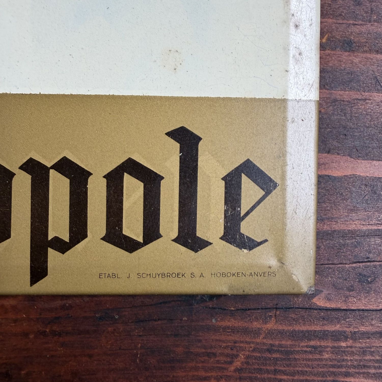 Authentiek Metalen Reclamebord Abts Monopole, België, 1953