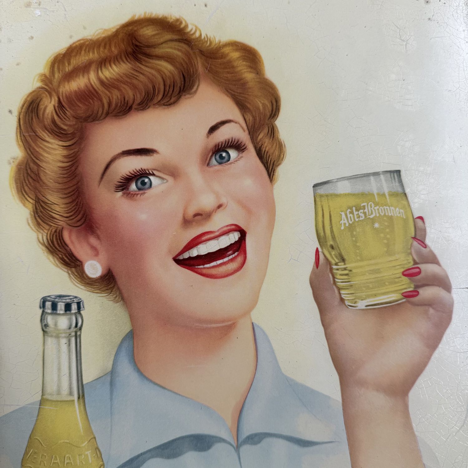 Authentic Metal Abts Orana Advertising Sign, Belgium, 1953
