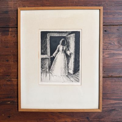 Börje Sandelin – Kvinna i Dörr / Woman in the Doorway, Ets, jaren 1950
