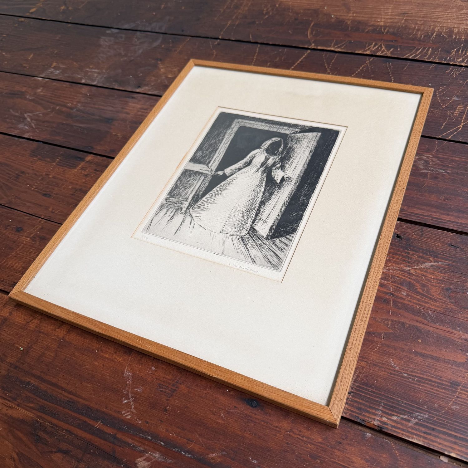 Börje Sandelin – Kvinna i Dörr / Woman in the Doorway, Ets, jaren 1950
