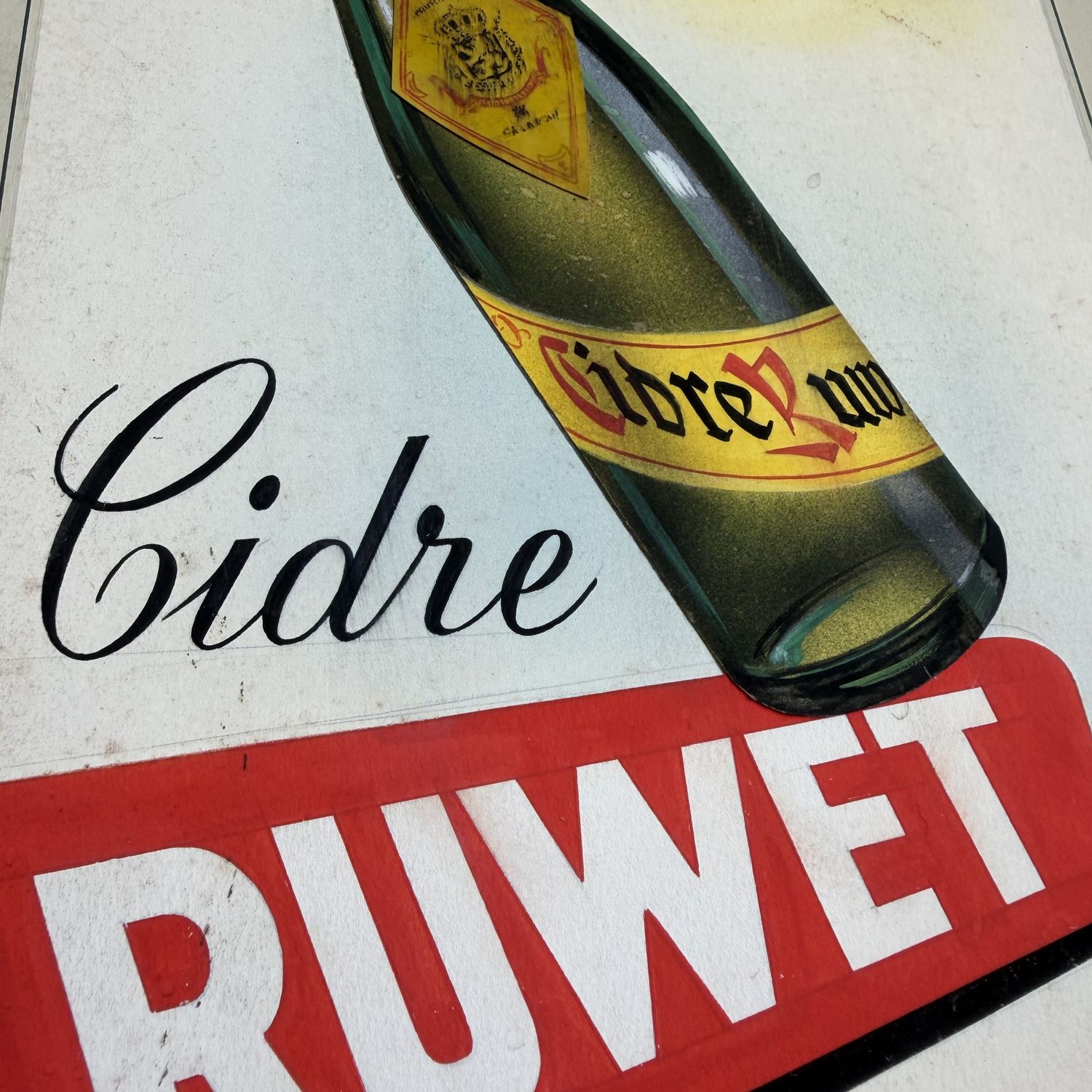 Original Advertising Maquette for Cidre Ruwet, Thimister, c. 1950s