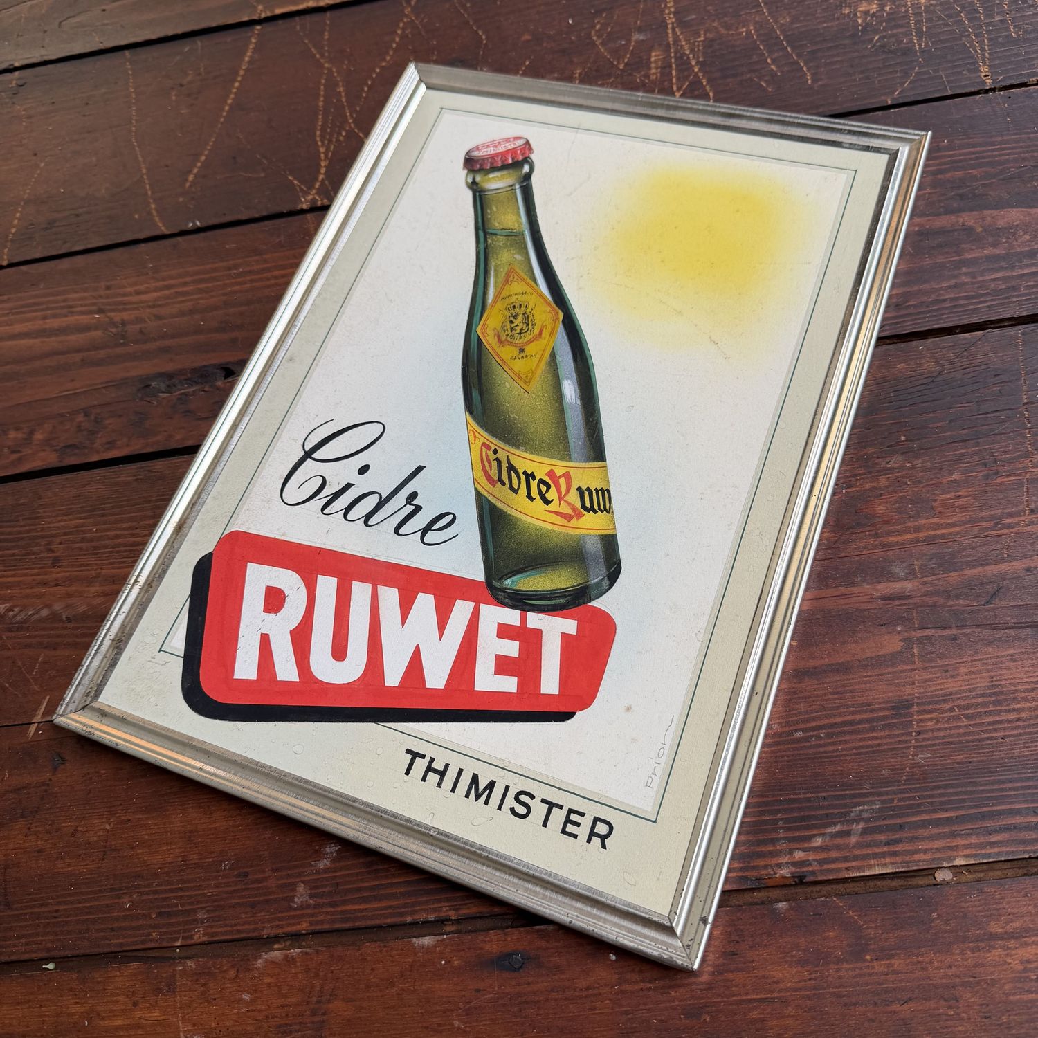Originele Reclame-Maquette voor Cidre Ruwet, Thimister, ca. jaren 1950