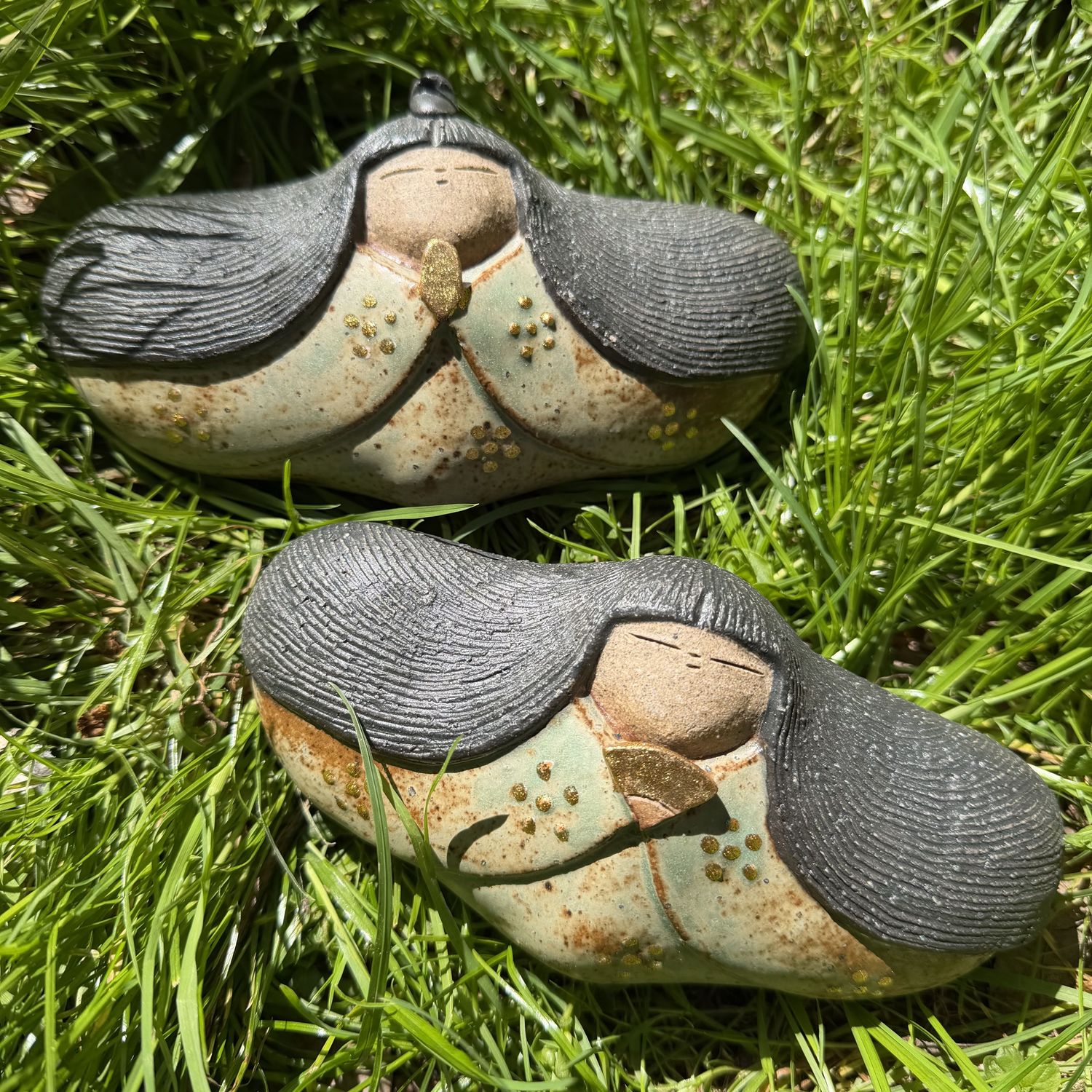 Zeldzame Set Keramische Hina-figuren, Japan, ca. 1970–1980