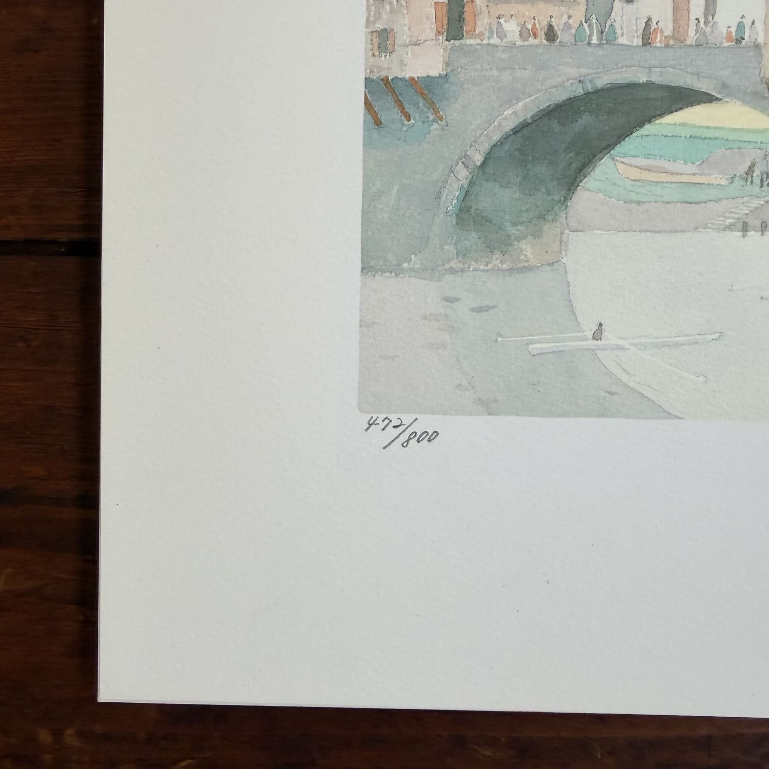 Mitsumasa Anno, Ponte Vecchio, Limited Giclée Print, 1990–2000