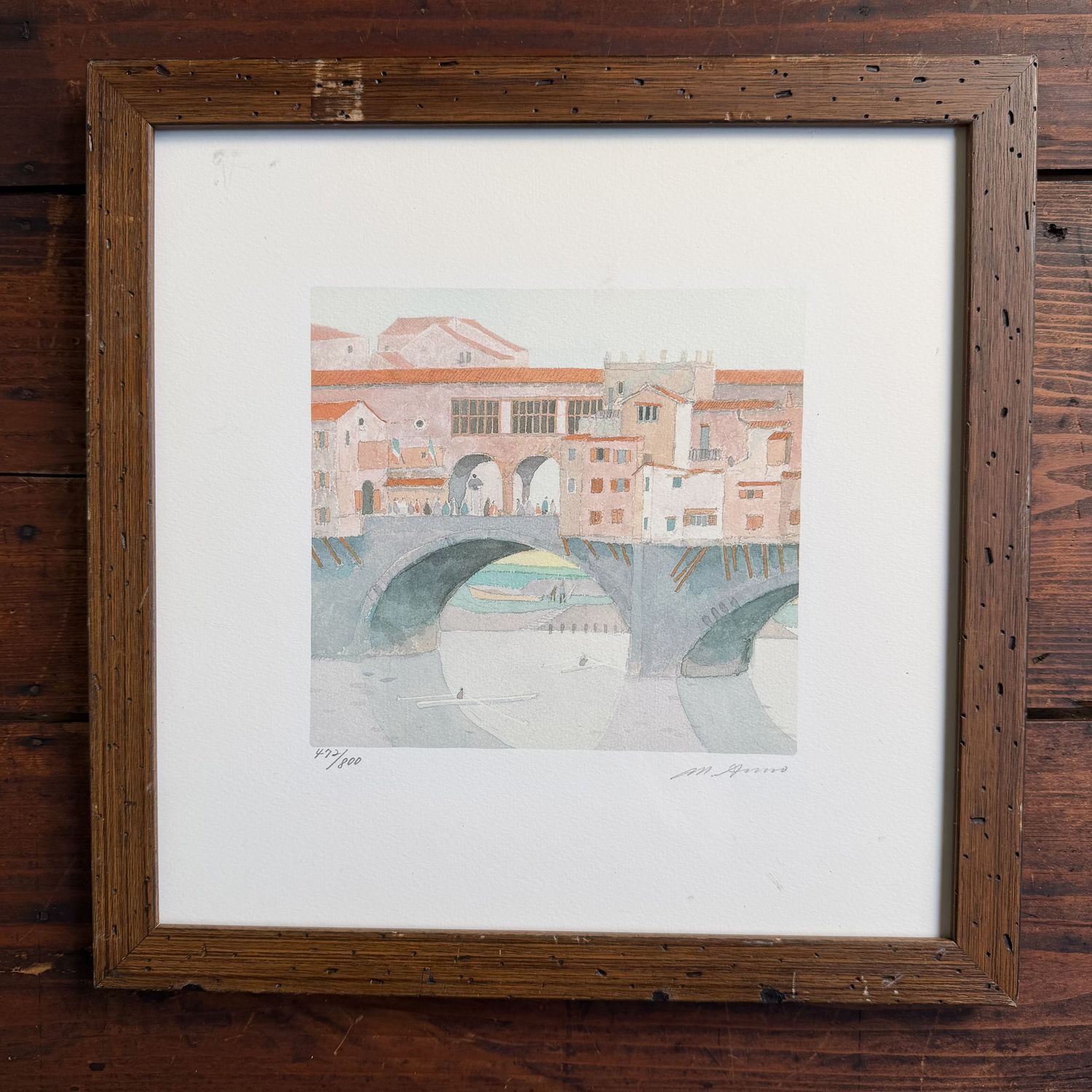 Mitsumasa Anno, Ponte Vecchio, Limited Giclée Print, 1990–2000