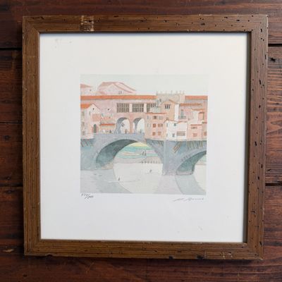 Mitsumasa Anno, Ponte Vecchio, Limited Giclée Print, 1990–2000