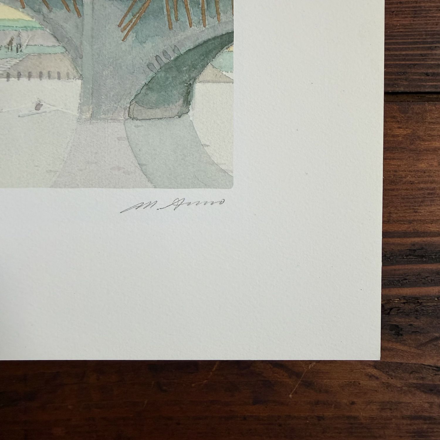 Mitsumasa Anno, Ponte Vecchio, Limited Giclée Print, 1990–2000