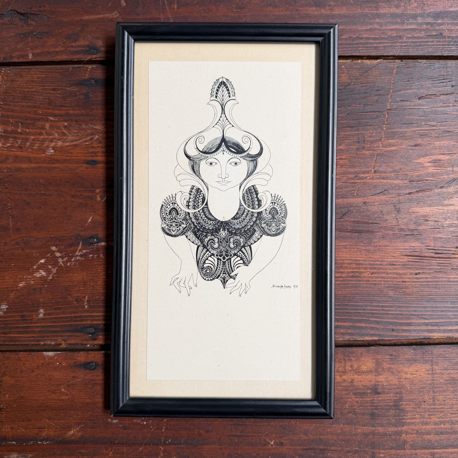 Stella Van der Auwera – Stylised Female Figure, Luxury Art Print, 1976