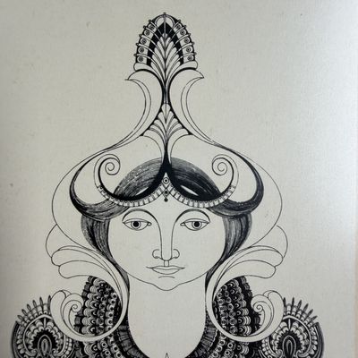 Stella Van der Auwera – Stylised Female Figure, Luxury Art Print, 1976