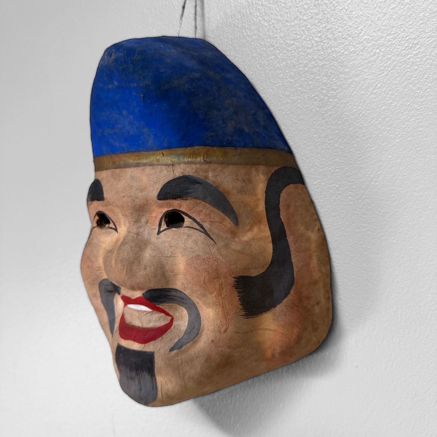 Decorative Japanese Papier-Mâché Ebisu Mask, c. 1950–1960