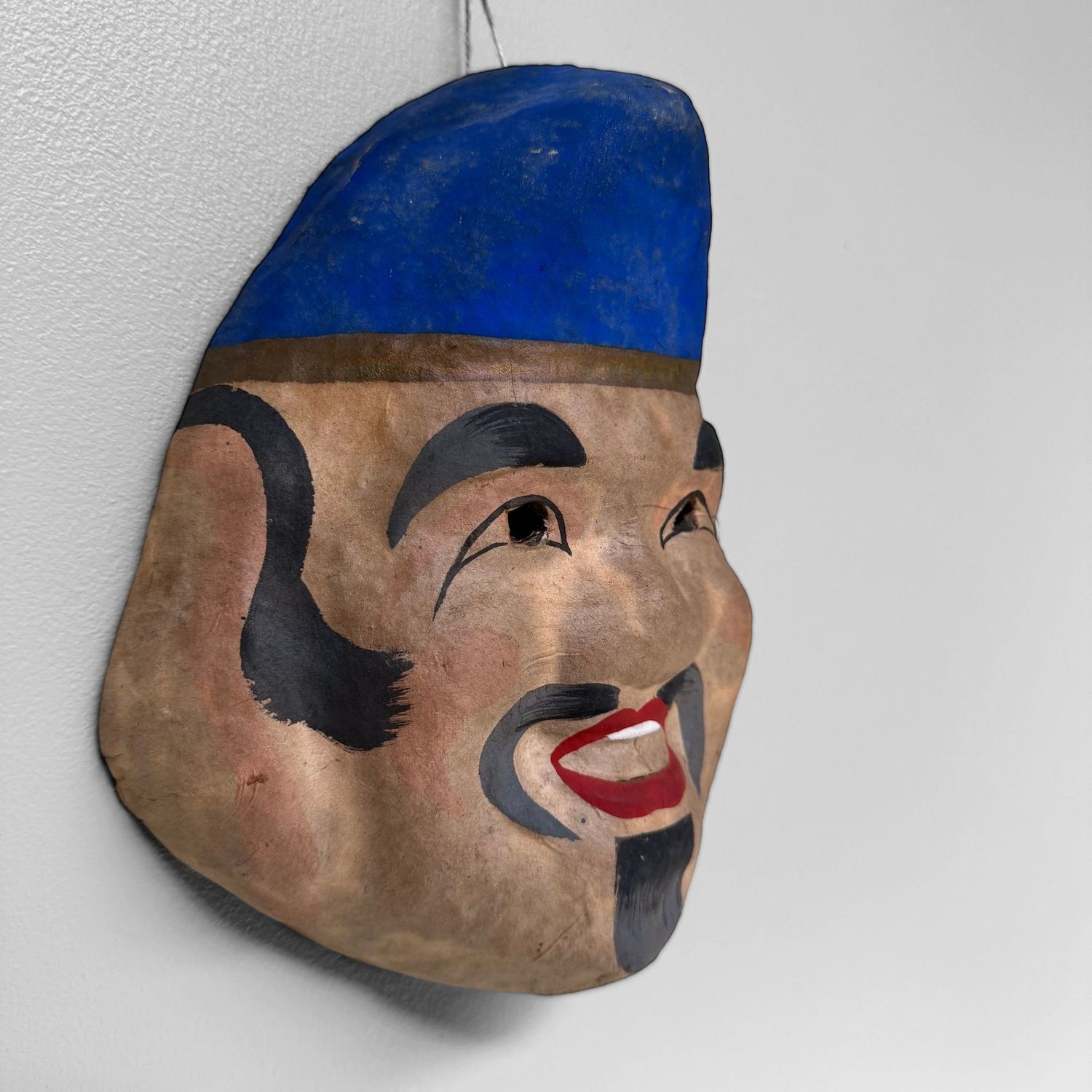 Zeldzaam Japans Papier-maché Ebisu Masker, ca. 1950–1960
