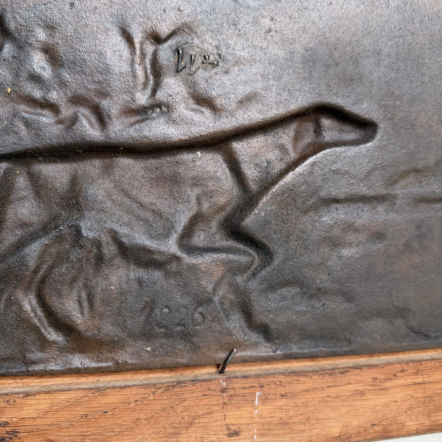 Set of Two Antique Metal Bas-Reliefs with Hunting Dogs, c. 1900
