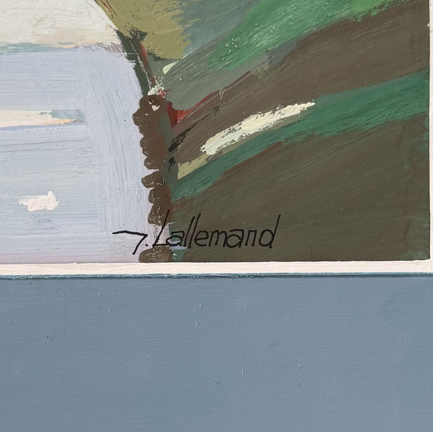 Jean Lallemand, ‘Chemin à Gréoux’, Provençal Gouache Painting, 1980s Jean Lallemand, ‘Chemin à Gréoux’, Provençal Gouache Painting, 1980s