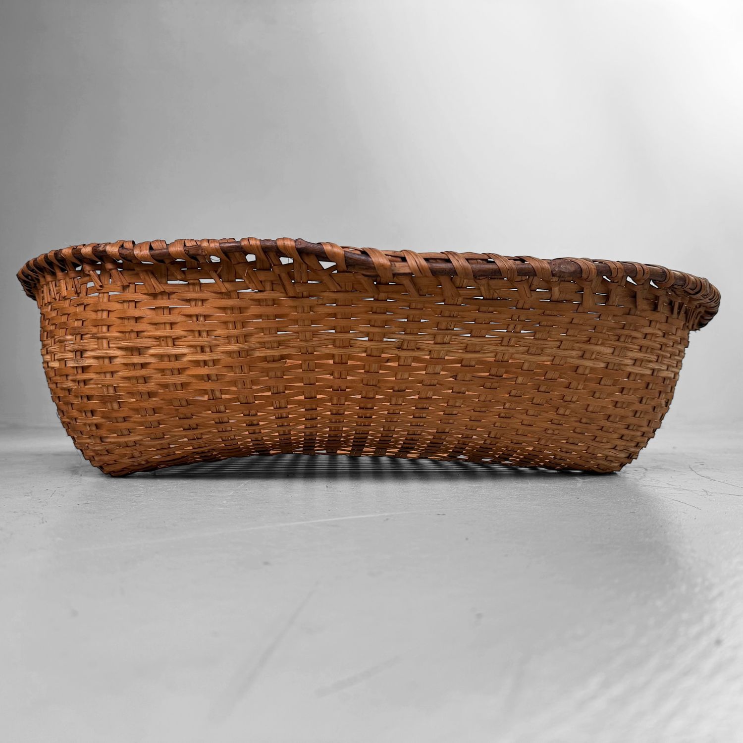 Vintage Japanese Bamboo Basket, 1970s