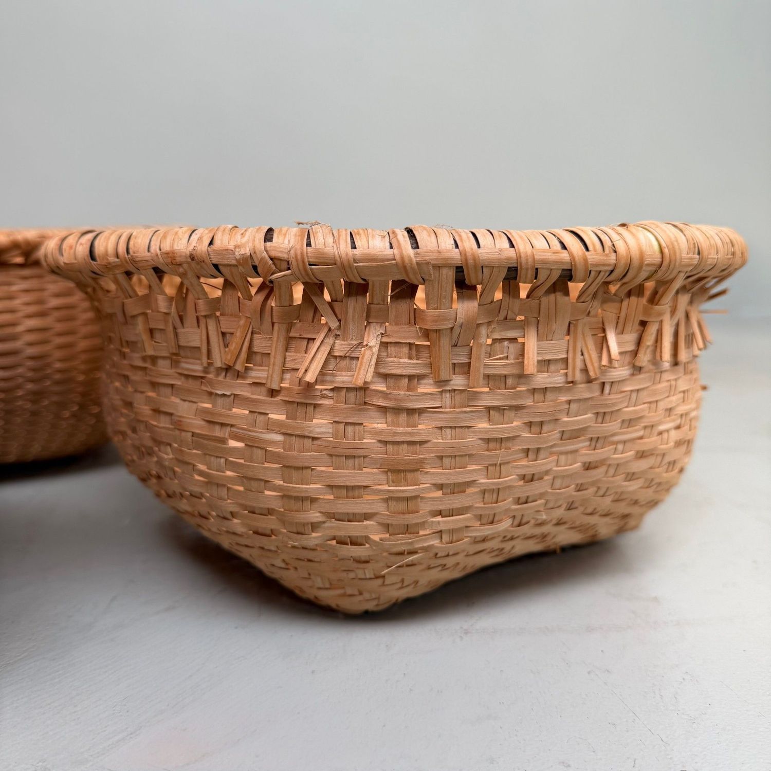 Set of Five Vintage Japanese Bamboo Baskets, 1970s–1980s Set of Five Vintage Japanese Bamboo Baskets, 1970s–1980s