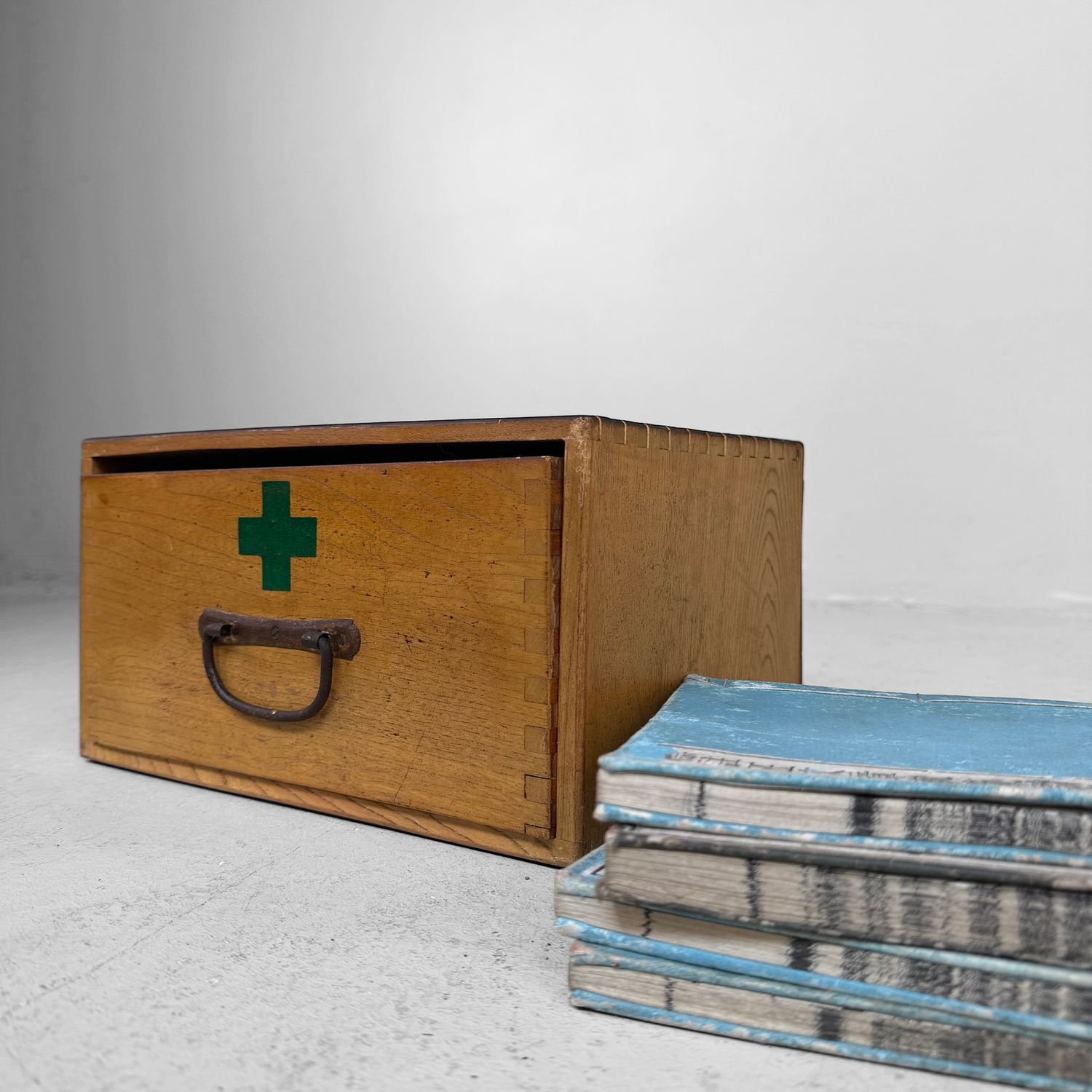 Japanese Kusuri-bako Apothecary Box with Drawer, 1970s