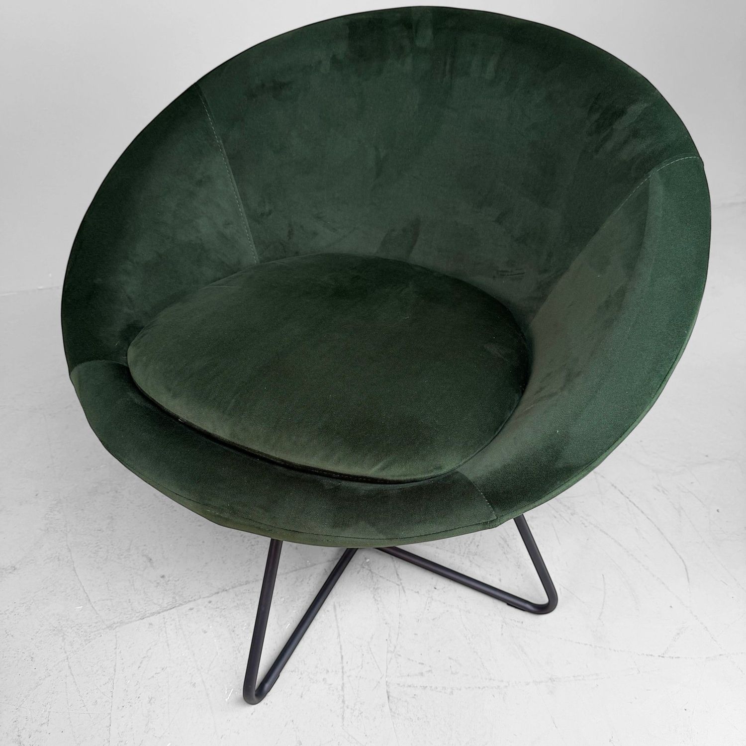 Velvet Loungefauteuil Lucena in Groen, Hedendaags Retro Model