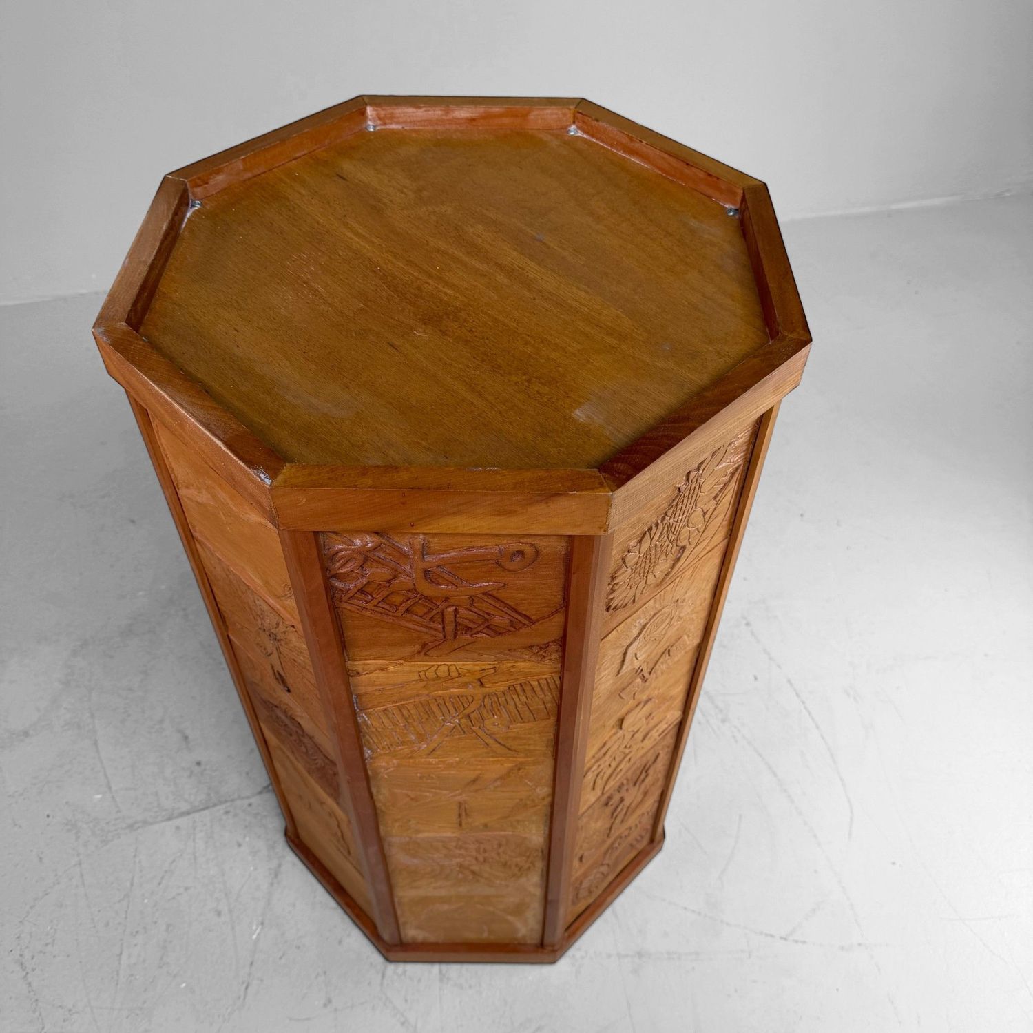 Japanse Houten Kadai / Displayzuil, Plantenstand, 1990s