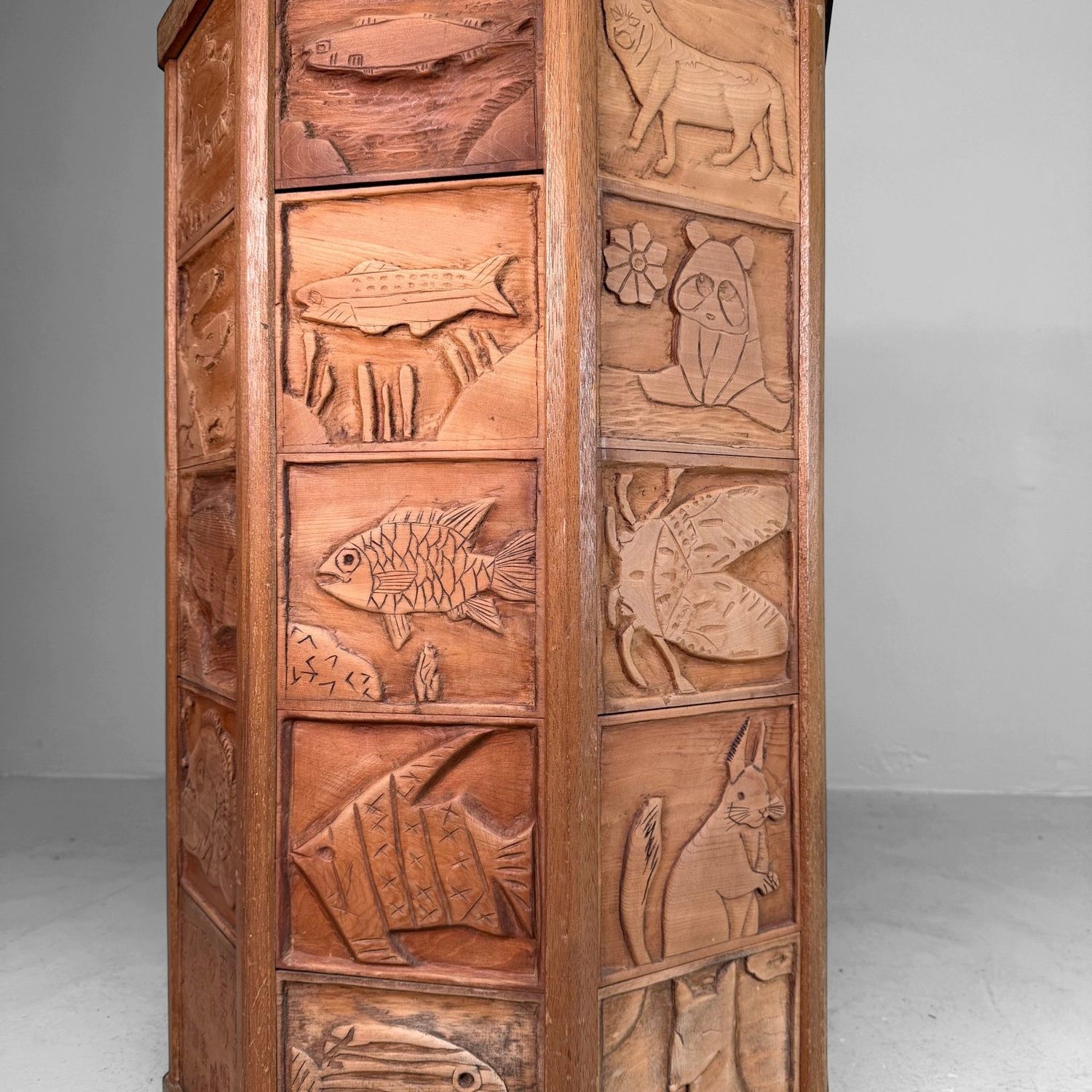 Japanse Houten Kadai / Displayzuil, Plantstand, 1996