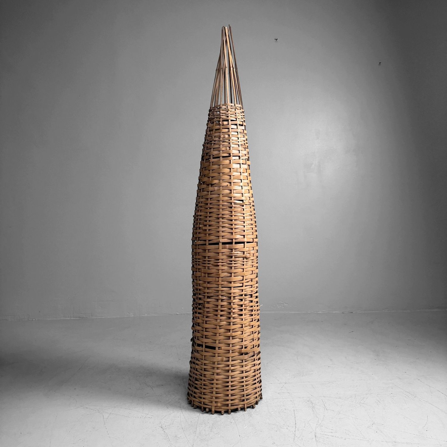 Old Japanese Fish Trap / Decorative Bamboo Object, 1960s Old Japanese Fish Trap / Decorative Bamboo Object, 1960s