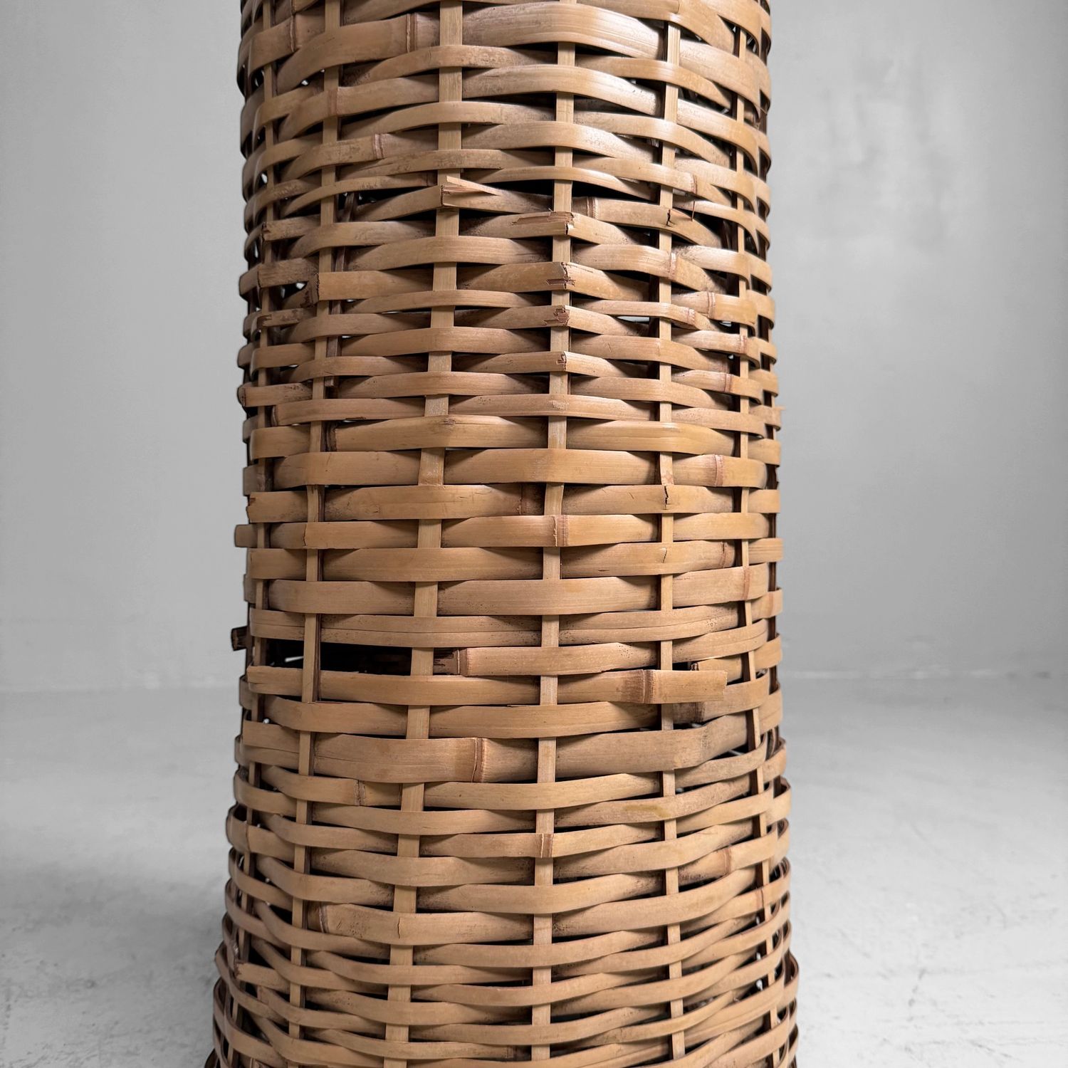 Oude Japanse Visfuik / Decoratief Bamboe Object, 1960s