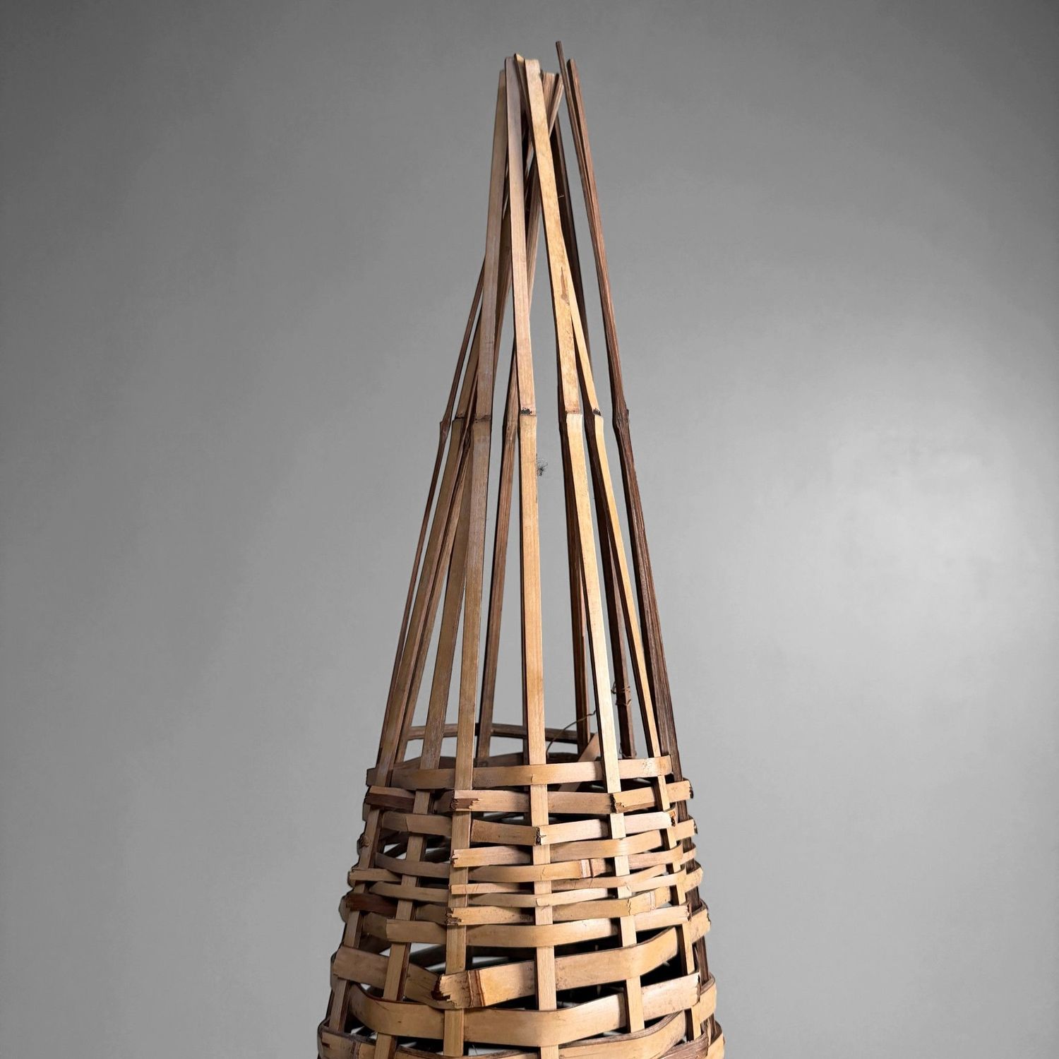 Old Japanese Fish Trap / Decorative Bamboo Object, 1960s