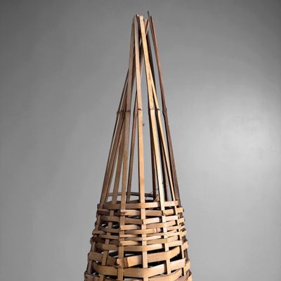 Old Japanese Fish Trap / Decorative Bamboo Object, 1960s