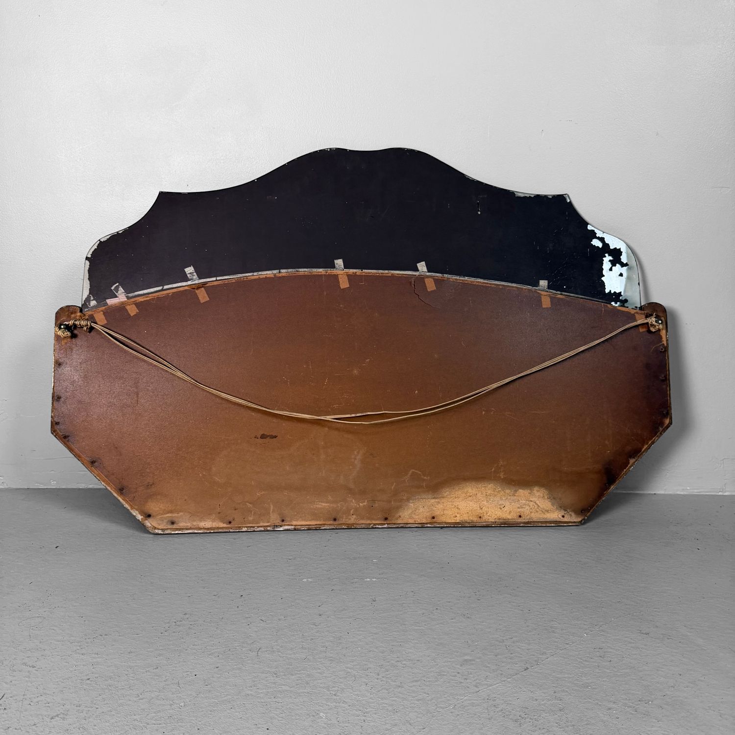 Weathered Art Deco Mirror with Bevelled Glass, 1940s–1950s
