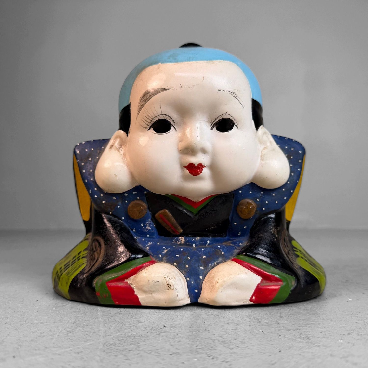 Vintage Japanese Fukusuke Money Box, Coin Bank, 1960s Vintage Japanese Fukusuke Money Box, Coin Bank, 1960s