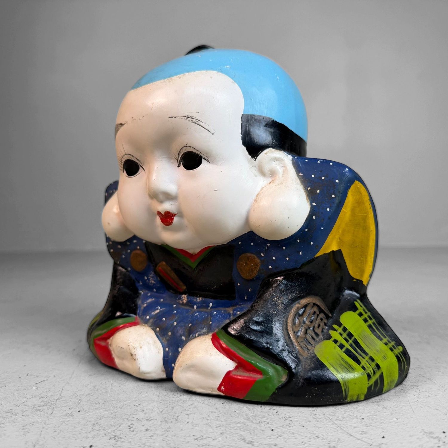 Vintage Japanese Fukusuke Money Box, Coin Bank, 1960s Vintage Japanese Fukusuke Money Box, Coin Bank, 1960s