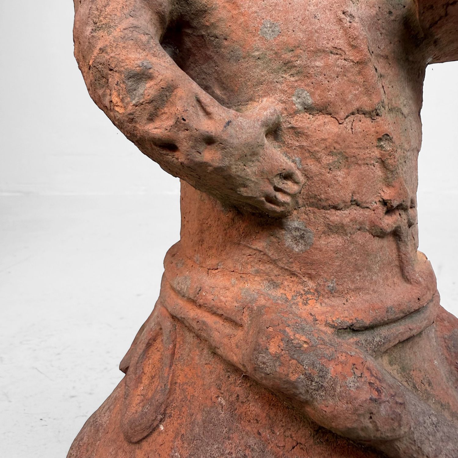 Vintage Japanese Terracotta Haniwa Sentry, ca. 1950