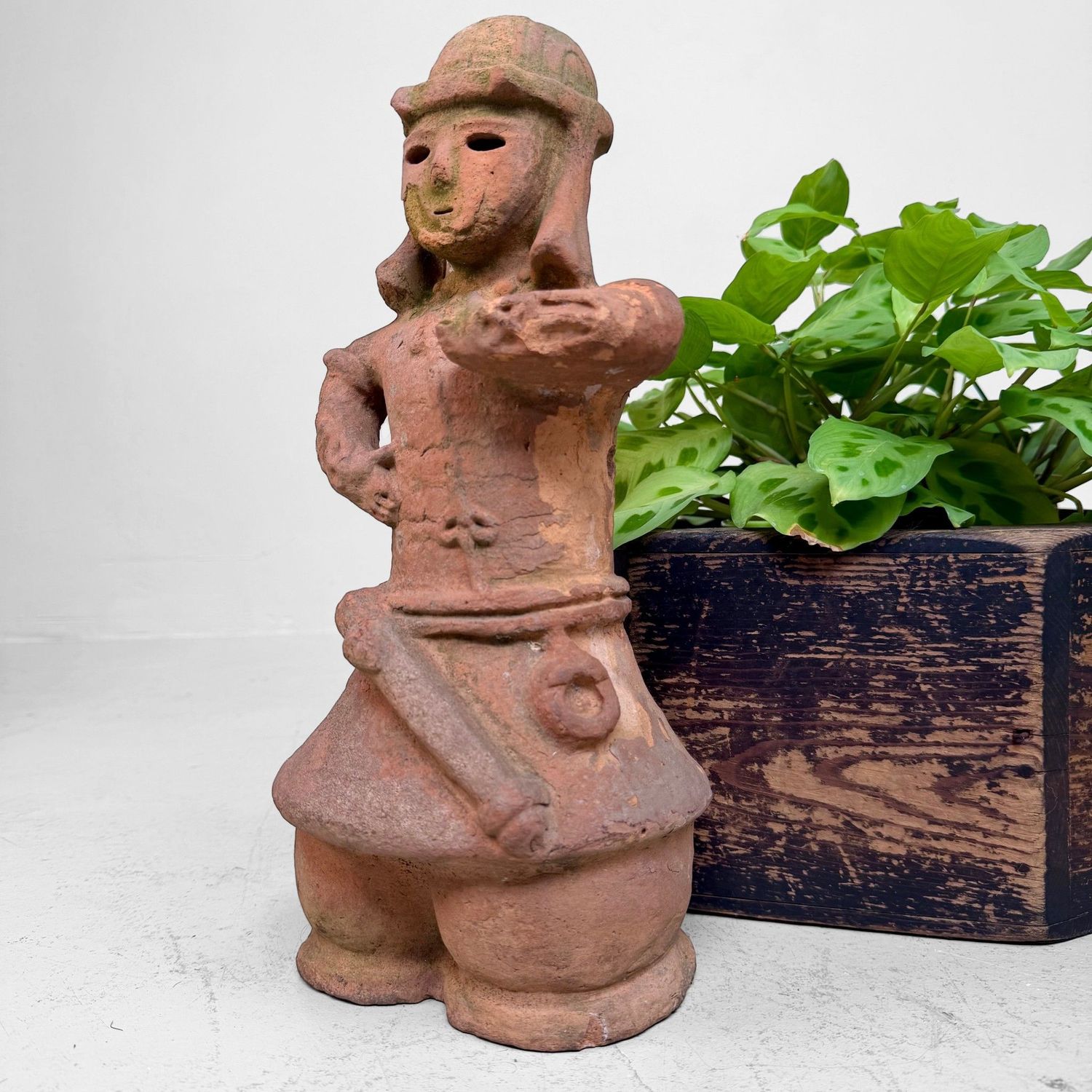 Vintage Japanese Terracotta Haniwa Sentry, ca. 1950