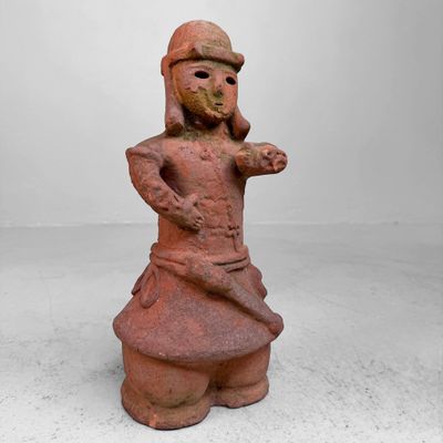 Vintage Japanese Terracotta Haniwa Sentry, ca. 1950