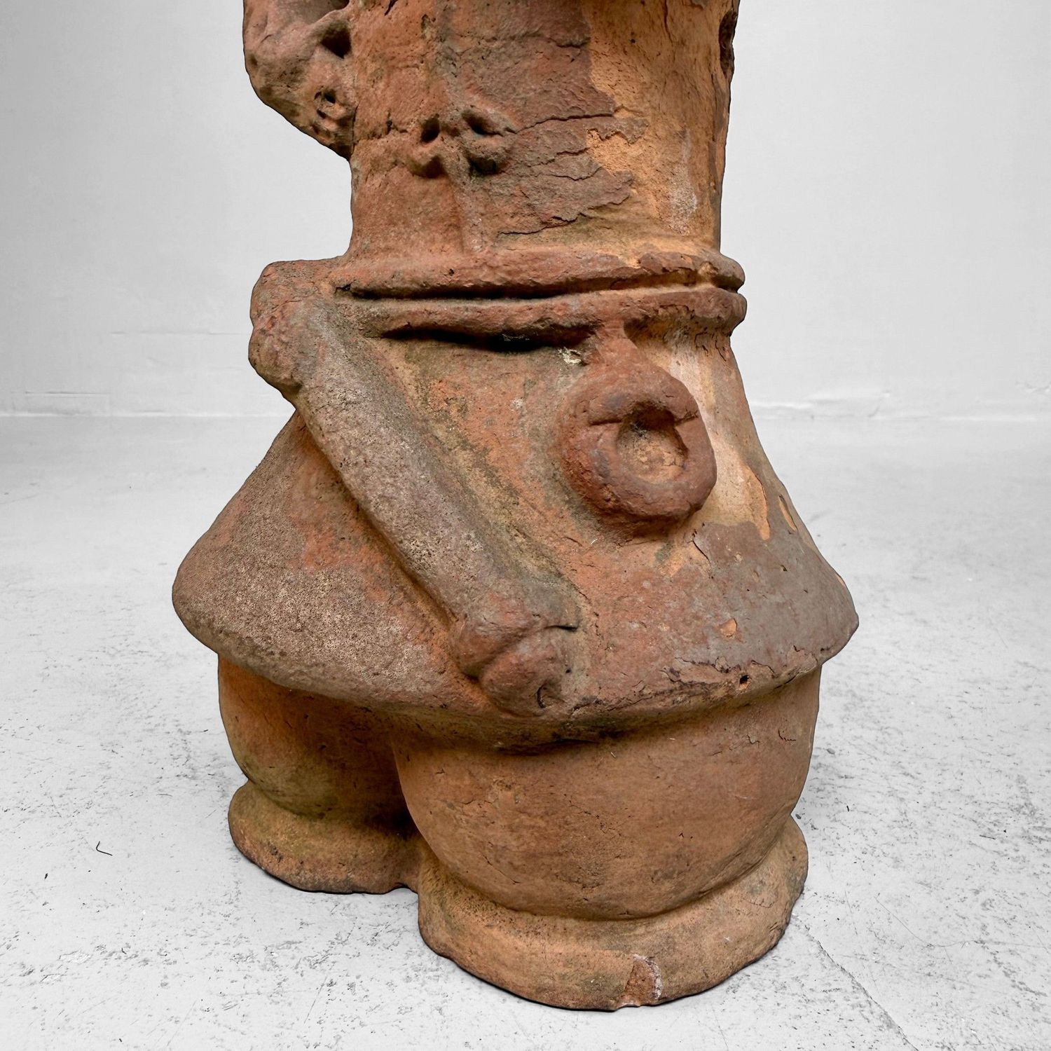 Vintage Japanese Terracotta Haniwa Sentry, ca. 1950
