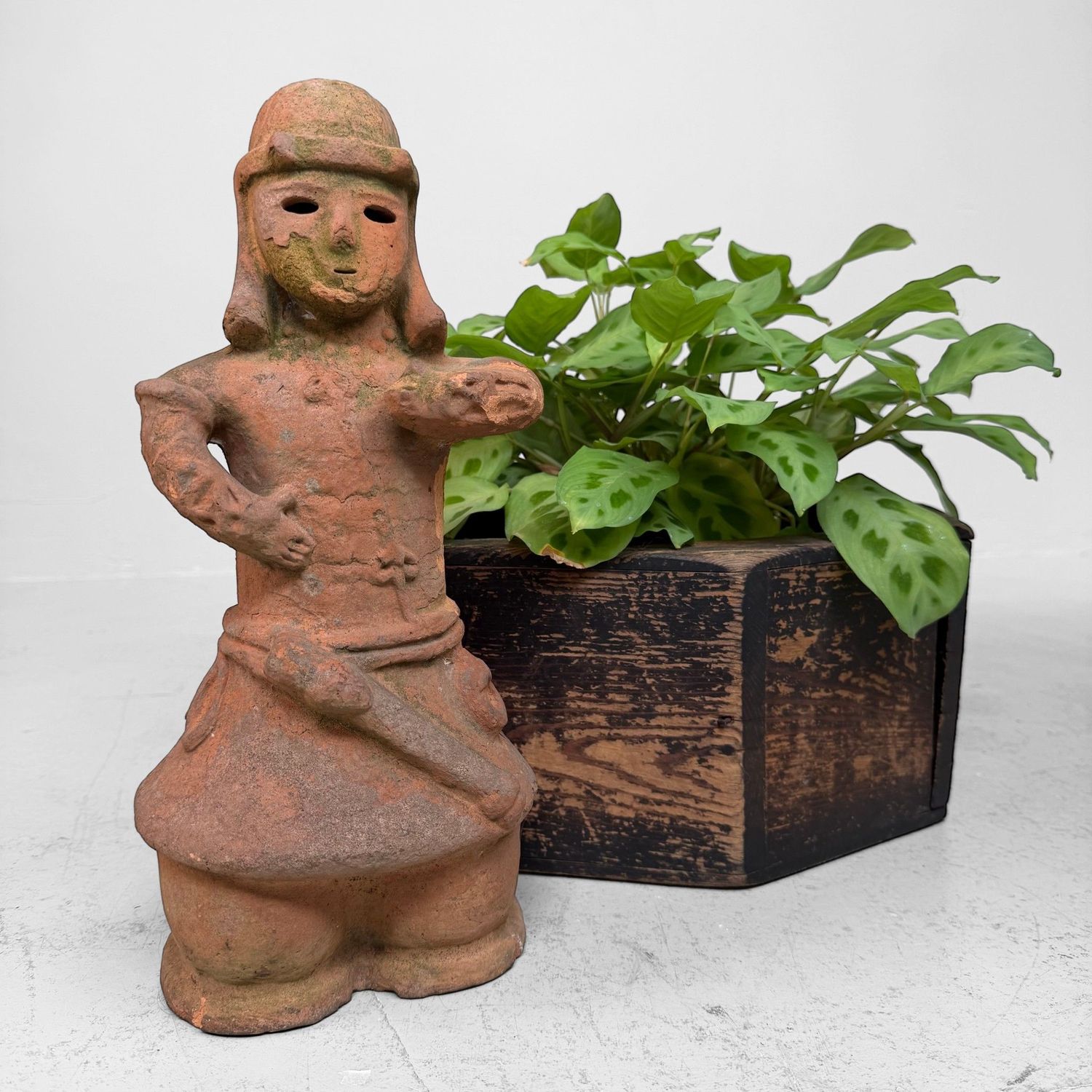 Vintage Japanese Terracotta Haniwa Sentry, ca. 1950
