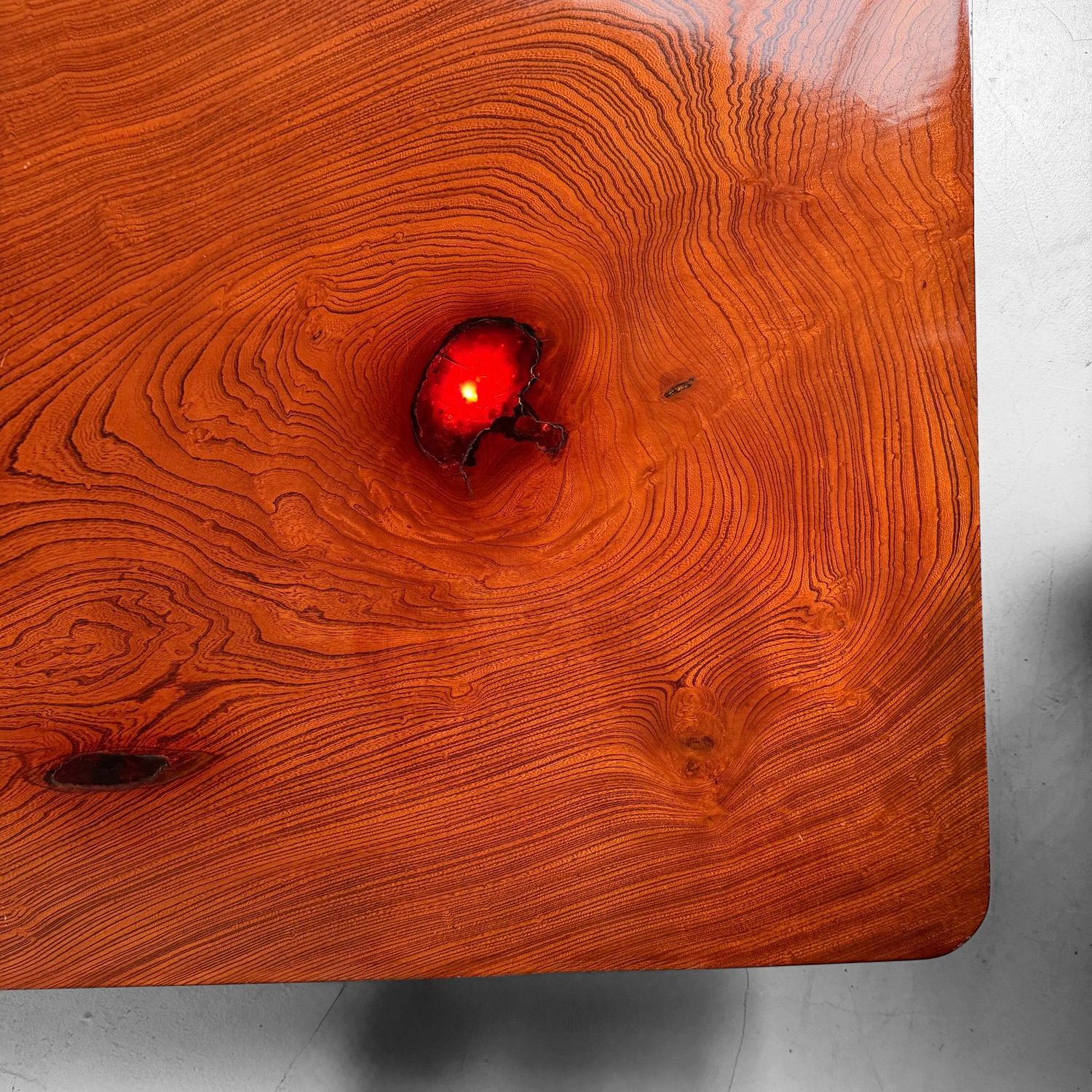 Grote Japanse Zataku / Lage Tafel in Keyaki-hout, 1960s–1970s