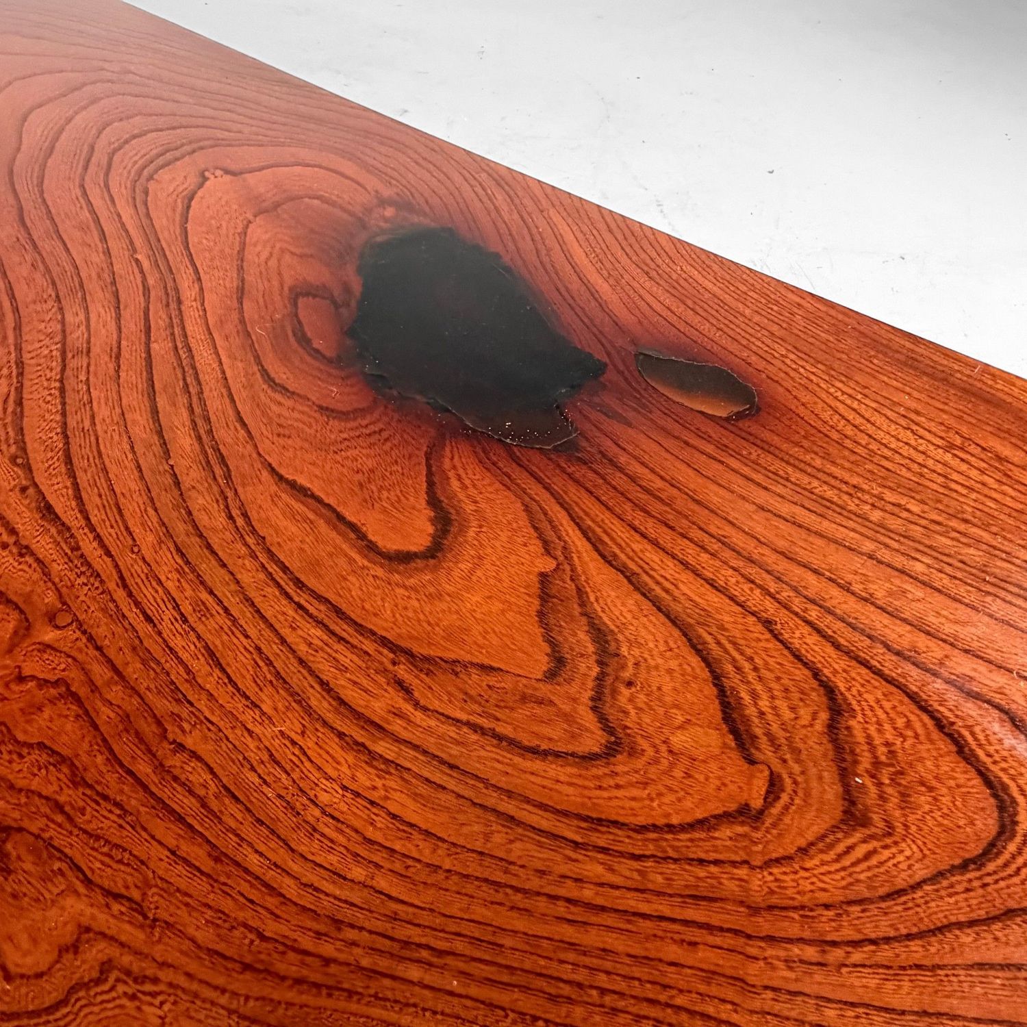 Grote Japanse Zataku / Lage Tafel in Keyaki-hout, 1960s–1970s