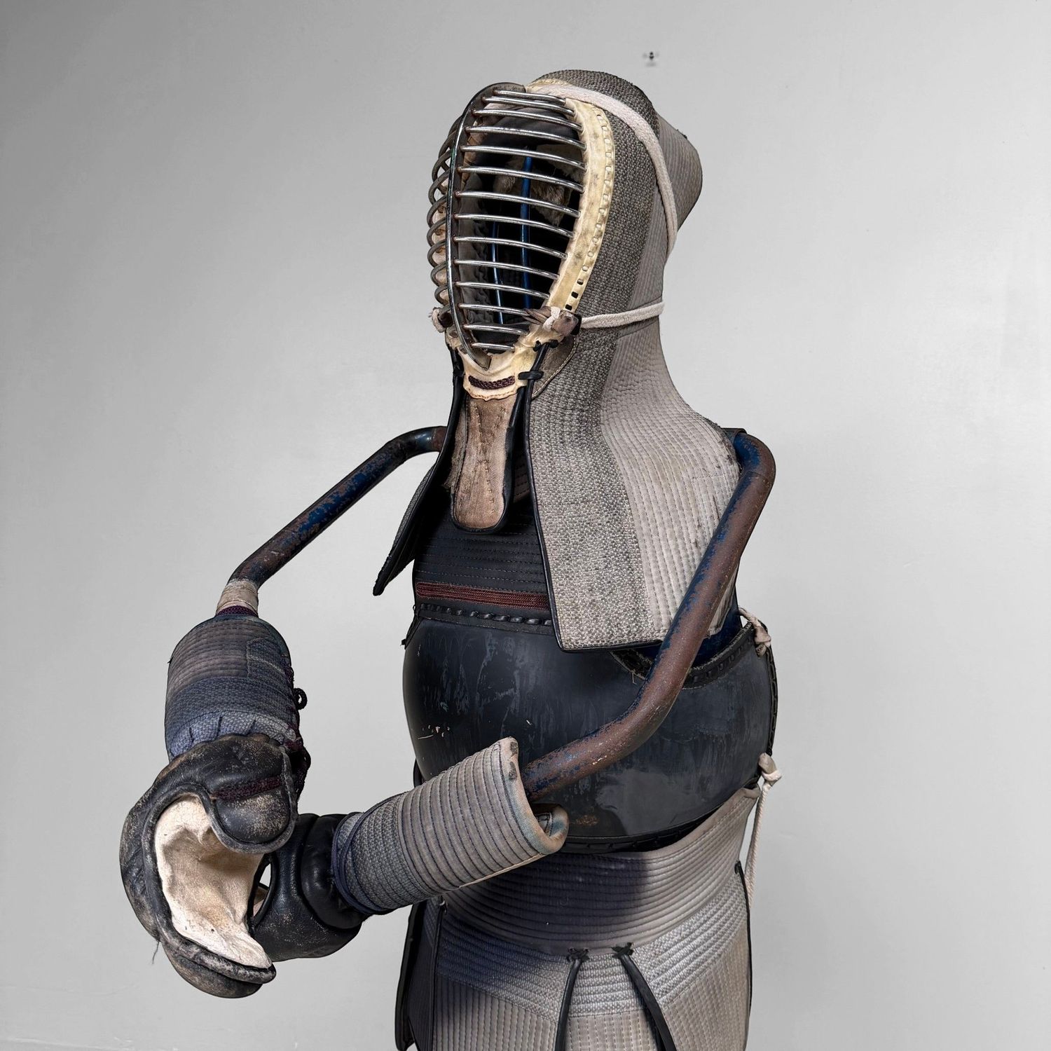 Vintage Japanese Kendo Bōgu with Display Stand, c. 1970–1980