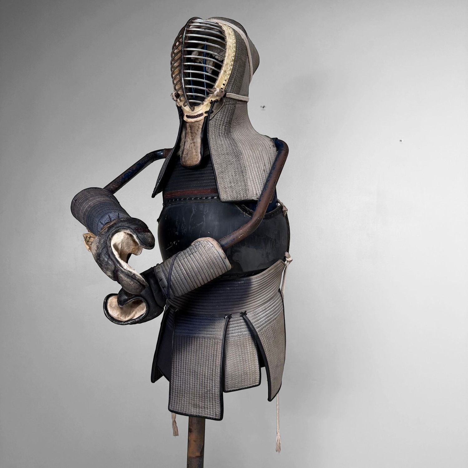 Vintage Japanese Kendo Bōgu with Display Stand, c. 1970–1980