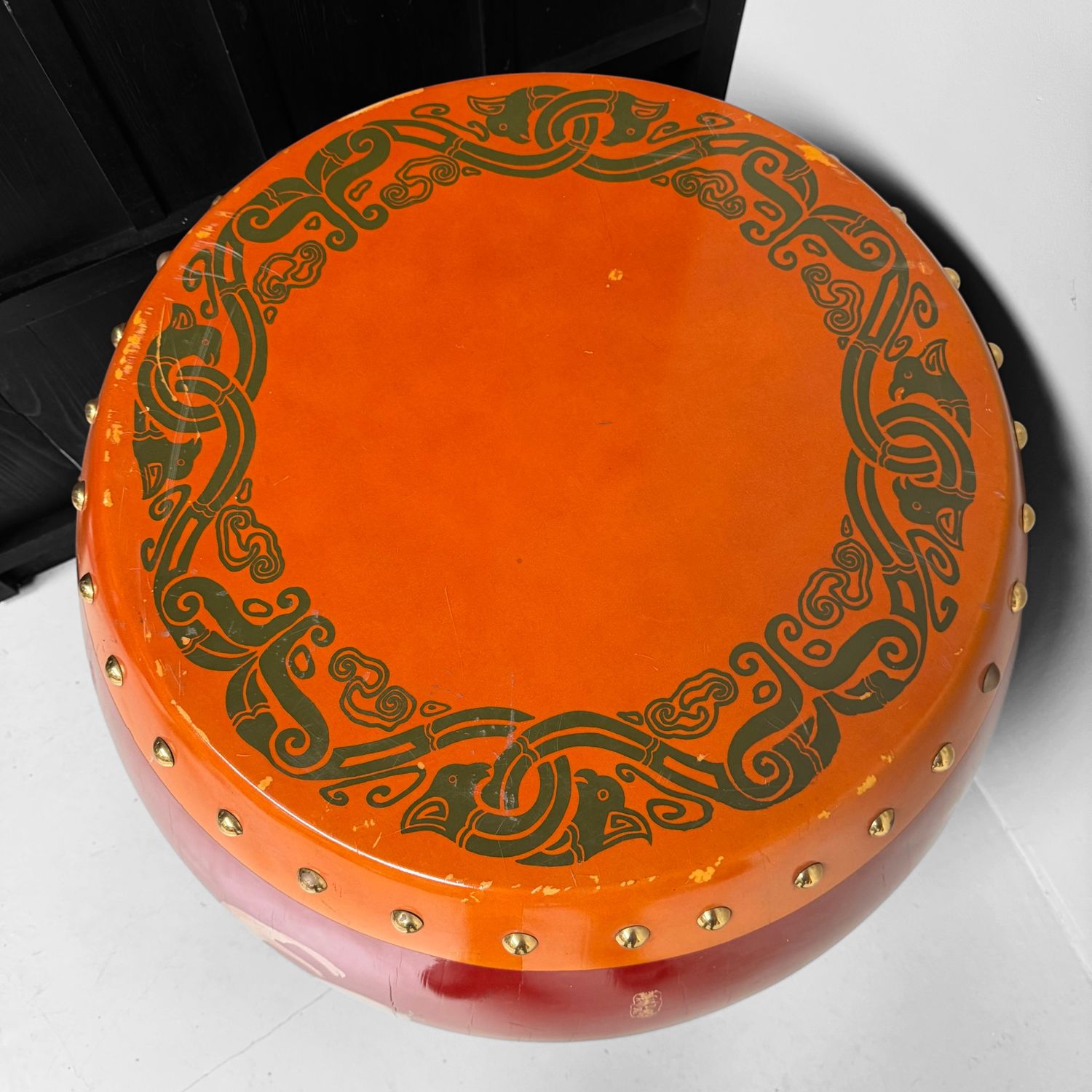 Large Chinese Lacquered Drum, ca. 1970–1980 Large Chinese Lacquered Drum, ca. 1970–1980