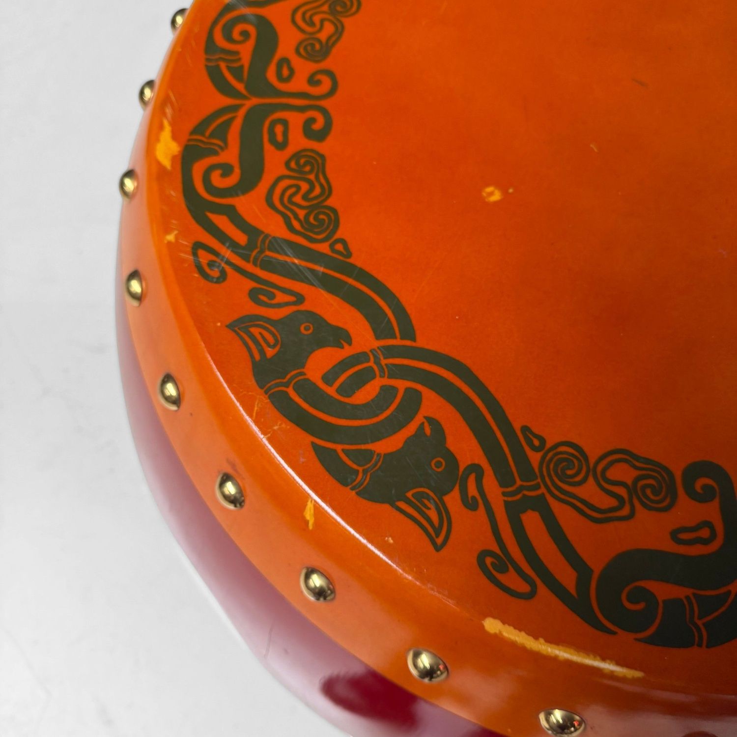 Large Chinese Lacquered Drum, ca. 1970–1980 Large Chinese Lacquered Drum, ca. 1970–1980
