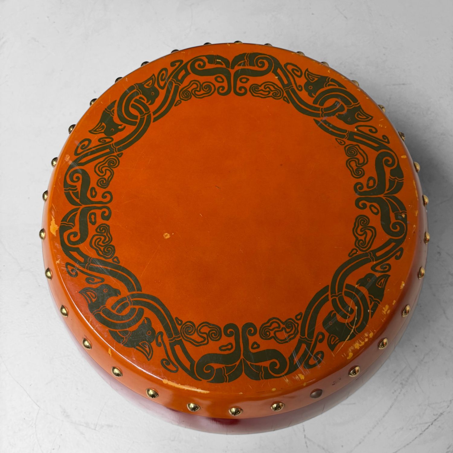 Large Chinese Lacquered Drum, ca. 1970–1980 Large Chinese Lacquered Drum, ca. 1970–1980