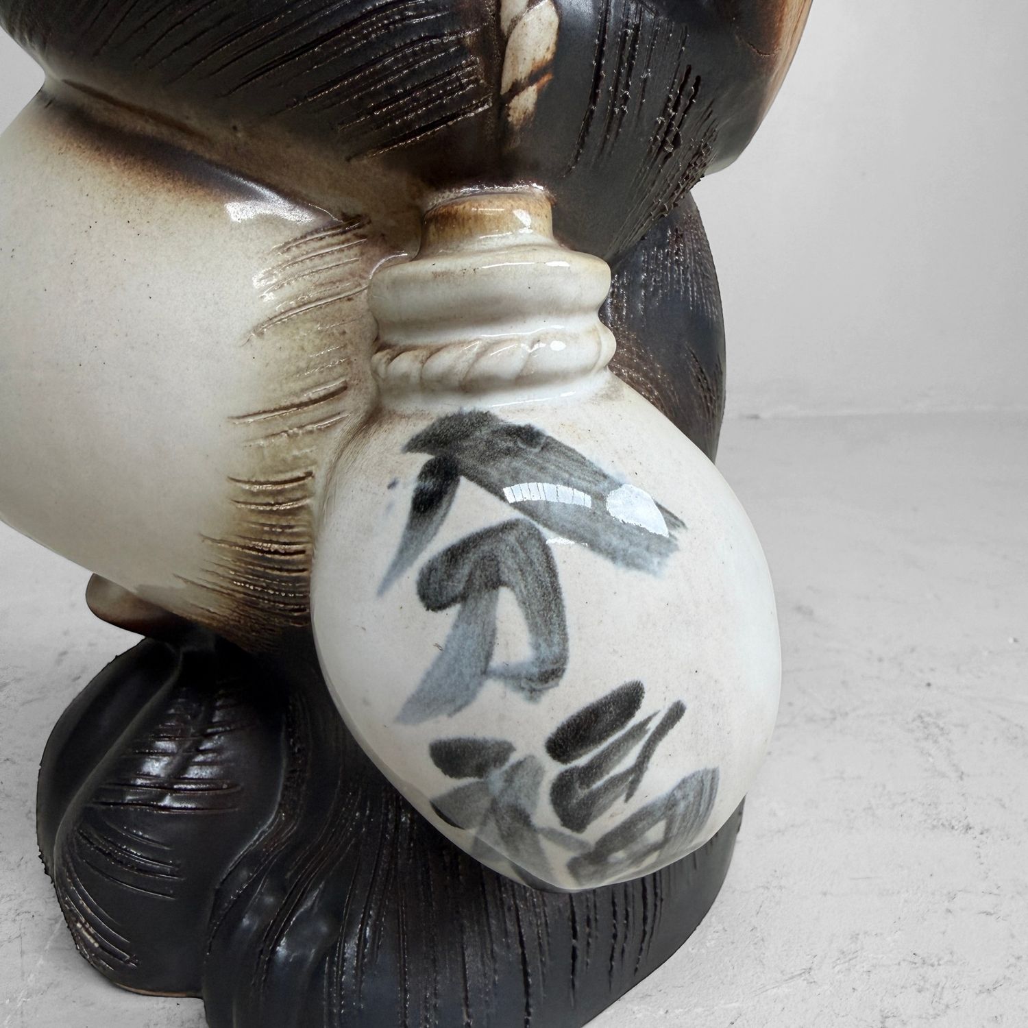 Vintage Japanese Ceramic Tanuki with Money Tablet, 1960s–1970s